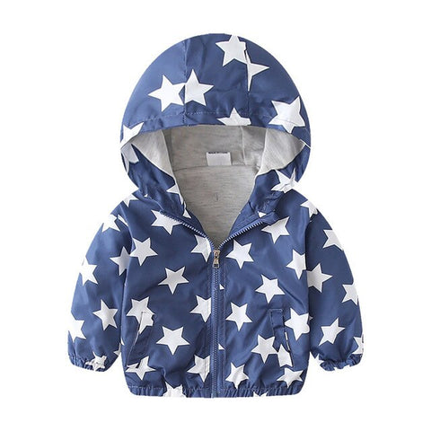 27kids2-7Y Cute Dinosaur Spring Children Autumn Kids  Hooded Top Boys Outerwear  Active Boy Windbreaker Toddler Boy Hoodie