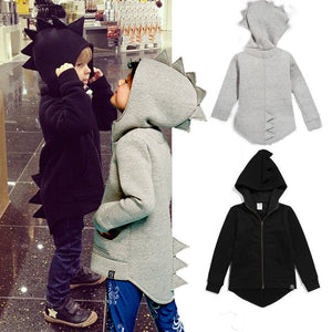 Pudcoco Baby Coat 1Y-7Y Kids Boys Girls Long Sleeve Dinosaur Animals Coat Hooded Outerwear