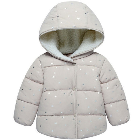 Baby autumn and winter new warm clothing children's jacket thickening plus velvet padded jacket boy hooded jacket boy warm jacke