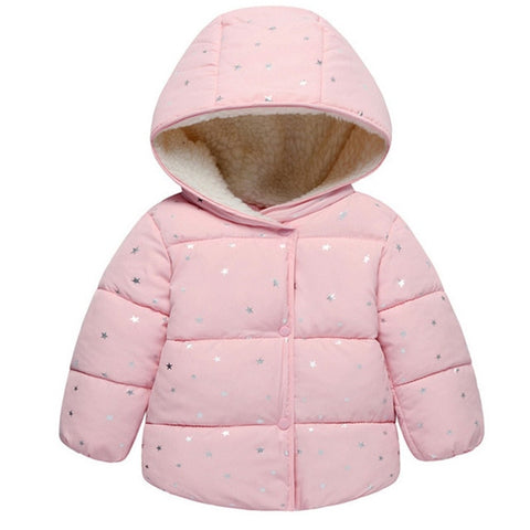 Baby autumn and winter new warm clothing children's jacket thickening plus velvet padded jacket boy hooded jacket boy warm jacke