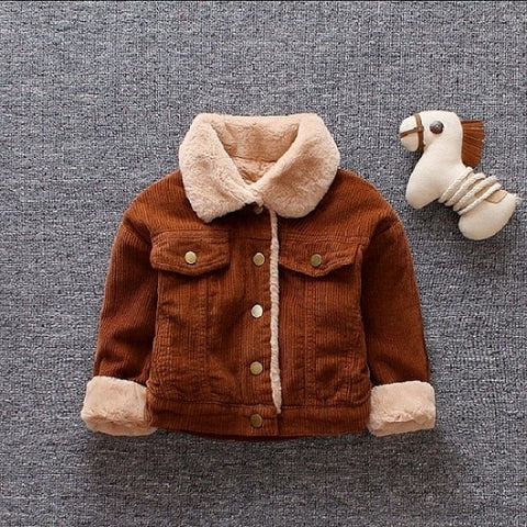 IENENS Winter 1PC Kids Baby Boys Girls Jacket Clothes Clothing Infant Boy Girl Child Tops Wool Jackets Coat Child Coats