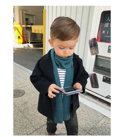 Toddler Coat Korean Fashion Woolen Jacket Baby Boy Outwear High Quality Turndown Collar Children Clothing 1 2 3 4 5 Y Boy Jacket