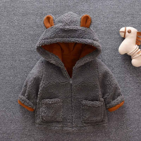 IENENS Winter 1PC Kids Baby Boys Girls Jacket Clothes Clothing Infant Boy Girl Child Tops Wool Jackets Coat Child Coats