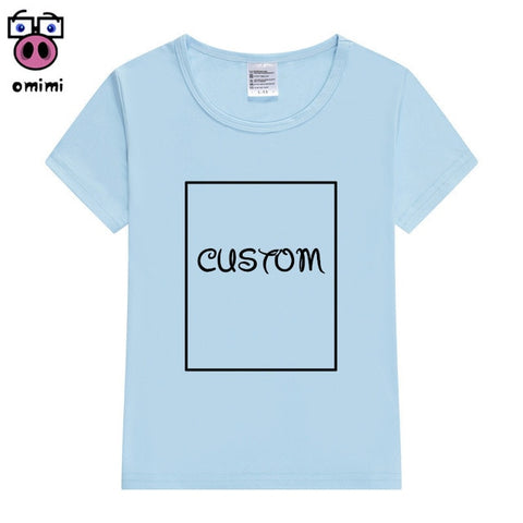 Your OWN Design Brand Logo/Picture Custom Little Boy Girl DIY Cotton T shirt Kid Short sleeve Casual T-shirt Children clothes