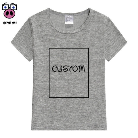 Your OWN Design Brand Logo/Picture Custom Little Boy Girl DIY Cotton T shirt Kid Short sleeve Casual T-shirt Children clothes