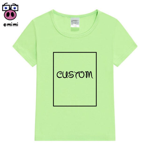 Your OWN Design Brand Logo/Picture Custom Little Boy Girl DIY Cotton T shirt Kid Short sleeve Casual T-shirt Children clothes