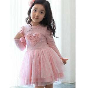 CANIS 2019 New Girls Flower Lace Embroidery Dress Kids Dresses for Girl Princess Autumn Winter Party Ball Gown Children