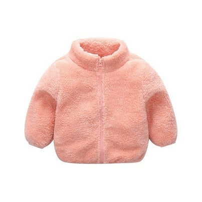 2019 Winter New Girls Plush Warm Coat Fleece Warm Pageant Party Warm Jacket Snowsuit 1-5Y Baby Zip Up Coat Outerwear Kid Clothes