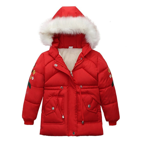 Fashion Baby Boys Jackets Fur collar Autumn Winter Kids Warm Hoodies Jacket Children Outerwear girl Coat Boys Girls Clothe