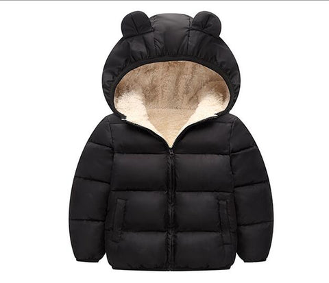 Fashion Baby Boys Jackets Fur collar Autumn Winter Kids Warm Hoodies Jacket Children Outerwear girl Coat Boys Girls Clothe