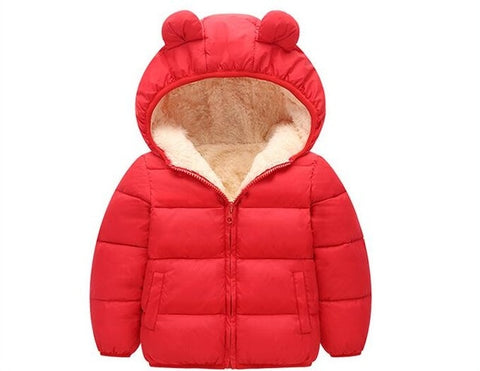 Fashion Baby Boys Jackets Fur collar Autumn Winter Kids Warm Hoodies Jacket Children Outerwear girl Coat Boys Girls Clothe