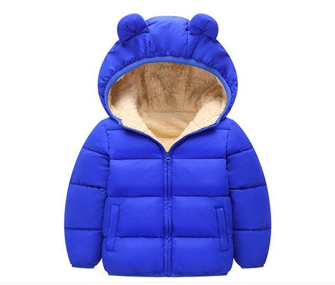 Fashion Baby Boys Jackets Fur collar Autumn Winter Kids Warm Hoodies Jacket Children Outerwear girl Coat Boys Girls Clothe