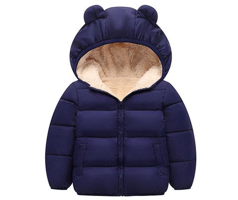 Fashion Baby Boys Jackets Fur collar Autumn Winter Kids Warm Hoodies Jacket Children Outerwear girl Coat Boys Girls Clothe