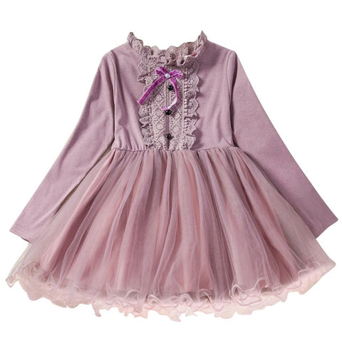 Kids Dresses For Girls Long Sleeve Deer Snowflake Print Dress New Year Costume Princess Dress Kids Christmas Clothes Vestidos