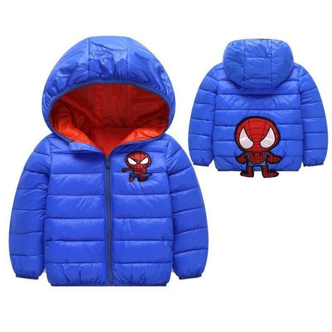 Baby autumn and winter new warm clothing children's jacket thickening plus velvet padded jacket boy hooded jacket boy warm jacke