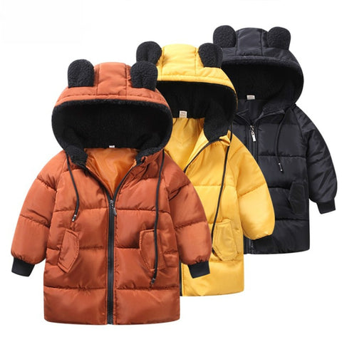 80-130 Cm Girls Jackets Kids Boys Coat Children Winter Outerwear Coats Casual Baby Girls Clothes Winter Parkas Kids Jacket