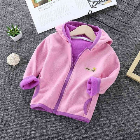 Baby Boys Girls Wool Hooded Zipper Coat Outwear Sweatshirt 2019 Autumn Winter Kids Warm Soft Fleece Jackets Children Clothing