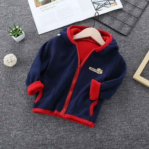 Baby Boys Girls Wool Hooded Zipper Coat Outwear Sweatshirt 2019 Autumn Winter Kids Warm Soft Fleece Jackets Children Clothing