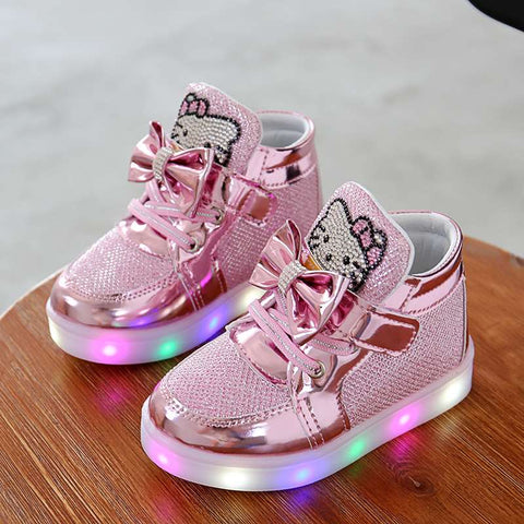 Fashion Kids LED Glowing sneakers New Spring Colorful flashing Led Light Girls children Casual Shoes Stars Boys Shoe with Lights