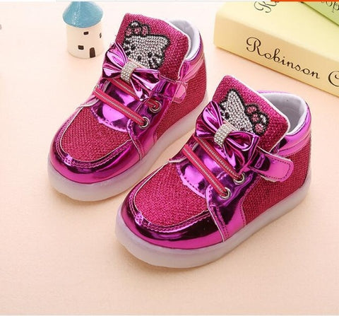 Fashion Kids LED Glowing sneakers New Spring Colorful flashing Led Light Girls children Casual Shoes Stars Boys Shoe with Lights