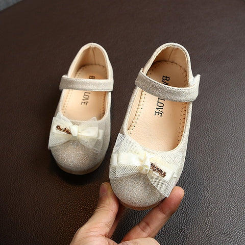 Spring Autumn Kids Shoes For Baby Girl Toddler Girls Single Shoes With Bow-knot Princess Sweet Children Flat Shoes 2019