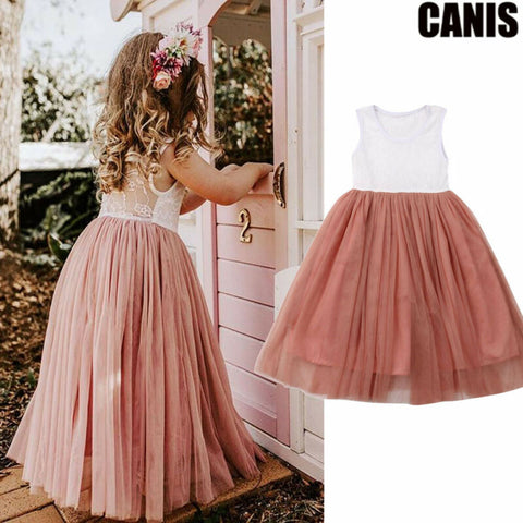 2019 New Toddler Kid Baby Girl Dresses Princess Pageant Party Lace Tutu Dress Sundress