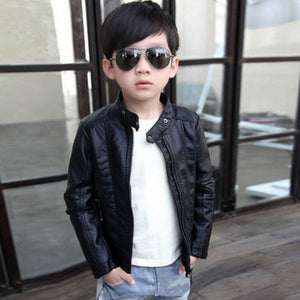 2019 New Winter Autumn Kids Leather Jacket 3-12Yrs Spring Fashion Warm Baby Boy Jacket Coat Thicken Kids Jacket For Boy Clothes