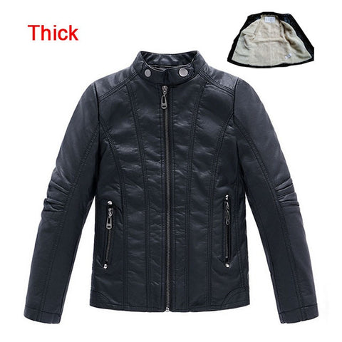 2019 New Winter Autumn Kids Leather Jacket 3-12Yrs Spring Fashion Warm Baby Boy Jacket Coat Thicken Kids Jacket For Boy Clothes