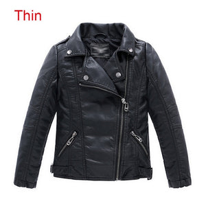 2019 New Winter Autumn Kids Leather Jacket 3-12Yrs Spring Fashion Warm Baby Boy Jacket Coat Thicken Kids Jacket For Boy Clothes