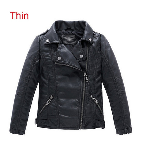 2019 New Winter Autumn Kids Leather Jacket 3-12Yrs Spring Fashion Warm Baby Boy Jacket Coat Thicken Kids Jacket For Boy Clothes