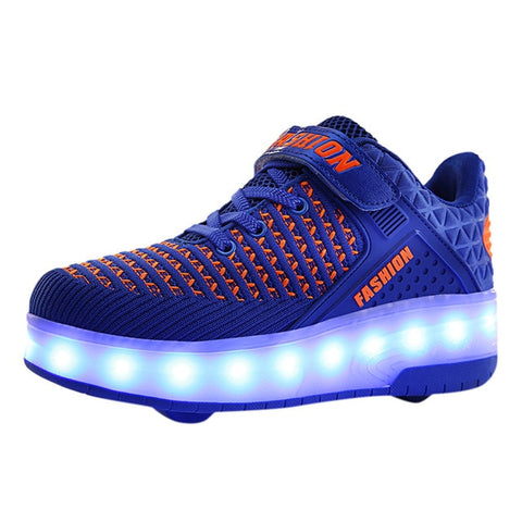 autumn Children Casual Shoes Toddler Light Up LED Wheels Skate USB Shoes Fashion Kids  leisure Sport Sneakers for boy shoes