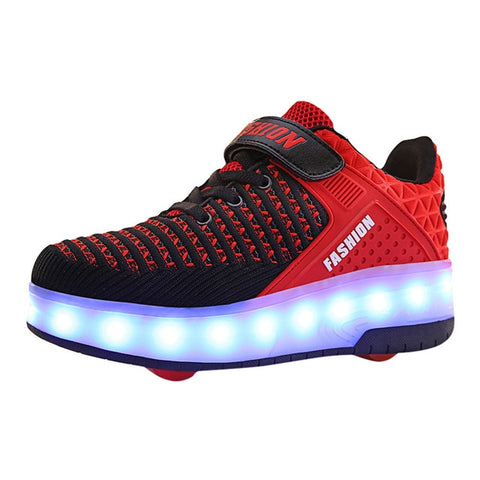 autumn Children Casual Shoes Toddler Light Up LED Wheels Skate USB Shoes Fashion Kids  leisure Sport Sneakers for boy shoes