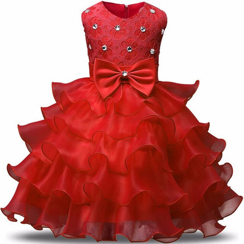 Girls Dress Elegant New Year Princess Children Party Dress Wedding Gown Kids Dresses for Girls Birthday Party Dress Vestido Wear