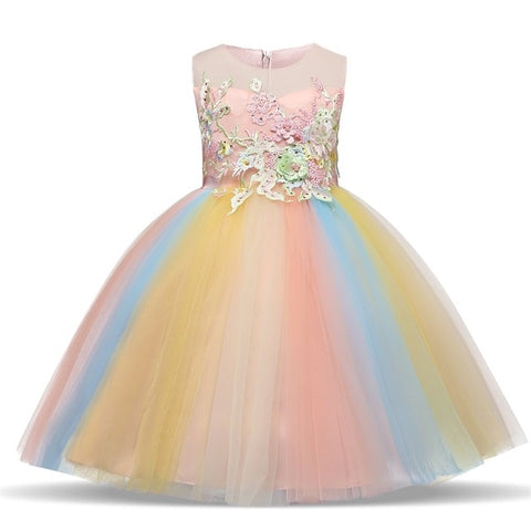 Girls Dress Elegant New Year Princess Children Party Dress Wedding Gown Kids Dresses for Girls Birthday Party Dress Vestido Wear