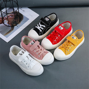 2019 Autumn Fashion New Children Canvas ayakkabı Girls Sneakers Toddler Breathable Spring Kids Shoes For Boys Soft Casual Shoes