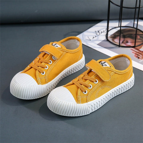 2019 Autumn Fashion New Children Canvas ayakkabı Girls Sneakers Toddler Breathable Spring Kids Shoes For Boys Soft Casual Shoes