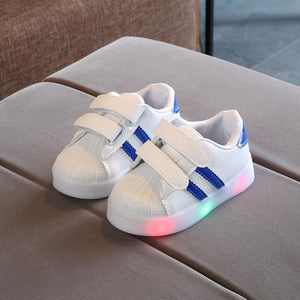 New Kids shoes Led shoes Casual Sport Running Shoes Sneakers Children Luminous Shoes Boys Girls Stripe Baby Non-slip Sneakers