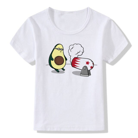 2019 Summer Children Tops Tees Cartoon Avocado Print T shirt Kids Funny Let's Avo Good Time Desing Boys Girls T-shirt Clothes