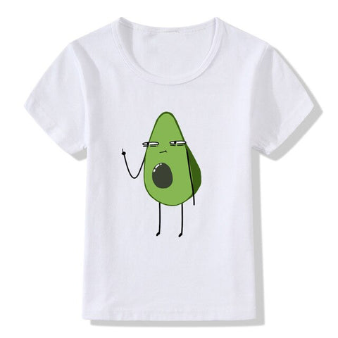 2019 Summer Children Tops Tees Cartoon Avocado Print T shirt Kids Funny Let's Avo Good Time Desing Boys Girls T-shirt Clothes