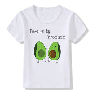 2019 Summer Children Tops Tees Cartoon Avocado Print T shirt Kids Funny Let's Avo Good Time Desing Boys Girls T-shirt Clothes