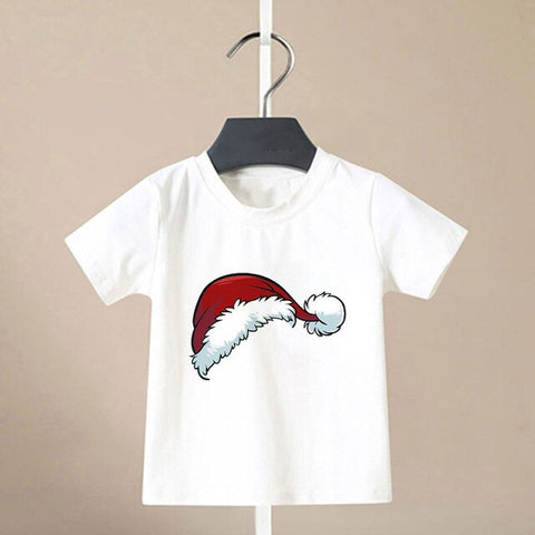 Summer Cool Boys Christmas Shirt Santa Claus Elk Snowflake Cute Pattern T Shirts For Baby Girls New Kids T Shirt Leisure Kawai