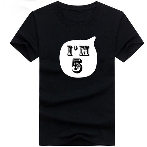 I'm 1 2 3 4 5 6 years birthday kids t shirt boys girls cotton print t shirt party short sleeve baby O-neck tshirt boy girl tops