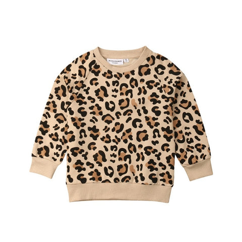 Pudcoco Toddler Kids Baby Girl Boy Leopard Rabbit Hoodie Top Sweatshirts Cotton Clothes High Quality For 1 to 7years Children