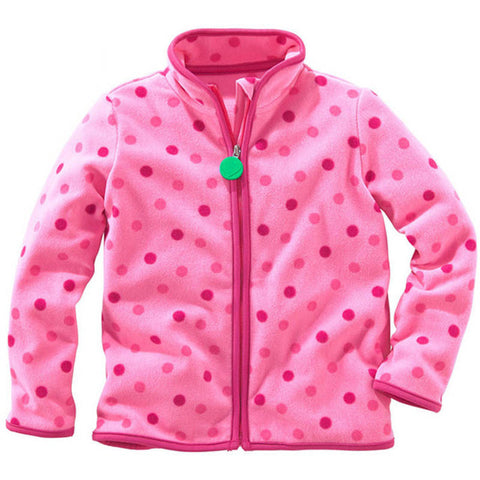 Girls Hoodie Coats New Arrival 2019 Spring Autumn Children Kids Dot Fleece Jackets Kid Girls Sweatshirt Warm