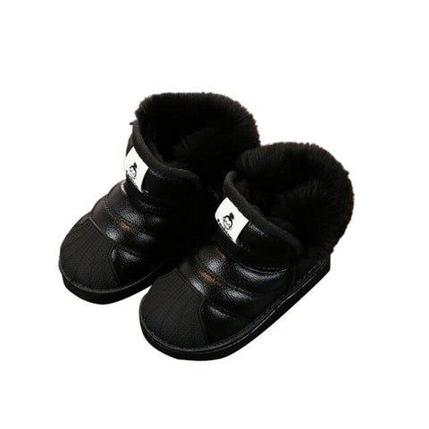 Children Kids Boys Girls Winter Waterproof Boots Thick Warm Anti-Slip PVC PU Plus Velvet Shoess