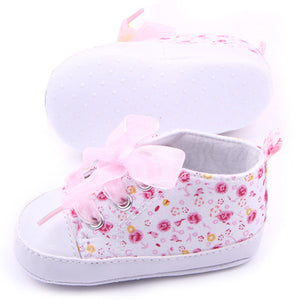 On Sale Kids Baby Girls Cotton Floral Infant Soft Sole Baby First Walker Toddler Shoess