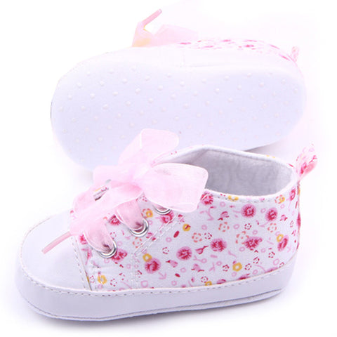 On Sale Kids Baby Girls Cotton Floral Infant Soft Sole Baby First Walker Toddler Shoess