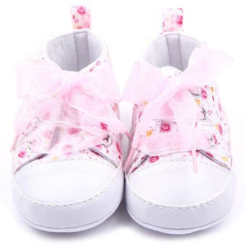 On Sale Kids Baby Girls Cotton Floral Infant Soft Sole Baby First Walker Toddler Shoess