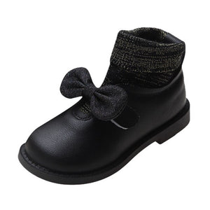Toddler Kids Baby Girls Shoes Bowkont Princess Shoes Solid Casual Leisure Shoes Childern kids shoes Sapato Infantil for girls