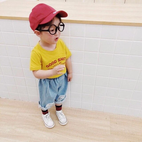 Fashion Baby Boy Denim Pants Hole Jeans Loose  Causal Slim Elastic Waist Jeans Baby Boy Overall Childern Pants 1-6Y